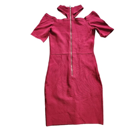 BEBE red bandage bodycon dress size m - Picture 4 of 5